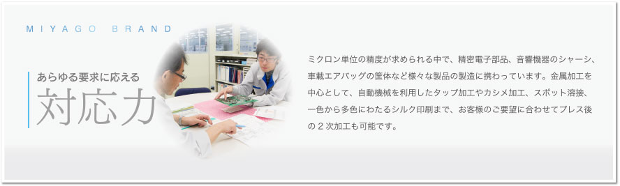 宮後工業　あらゆる要求に応える対応力